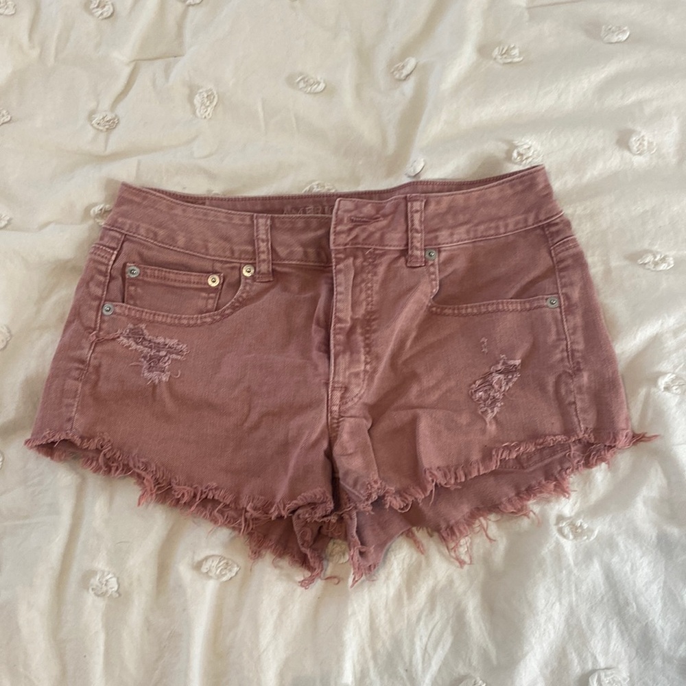 American Eagle Pink Jean Shorts
